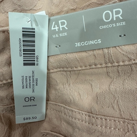 Chicos Pink Skinny Jegging Design  size 4 (Size 0) - Picture 4 of 8